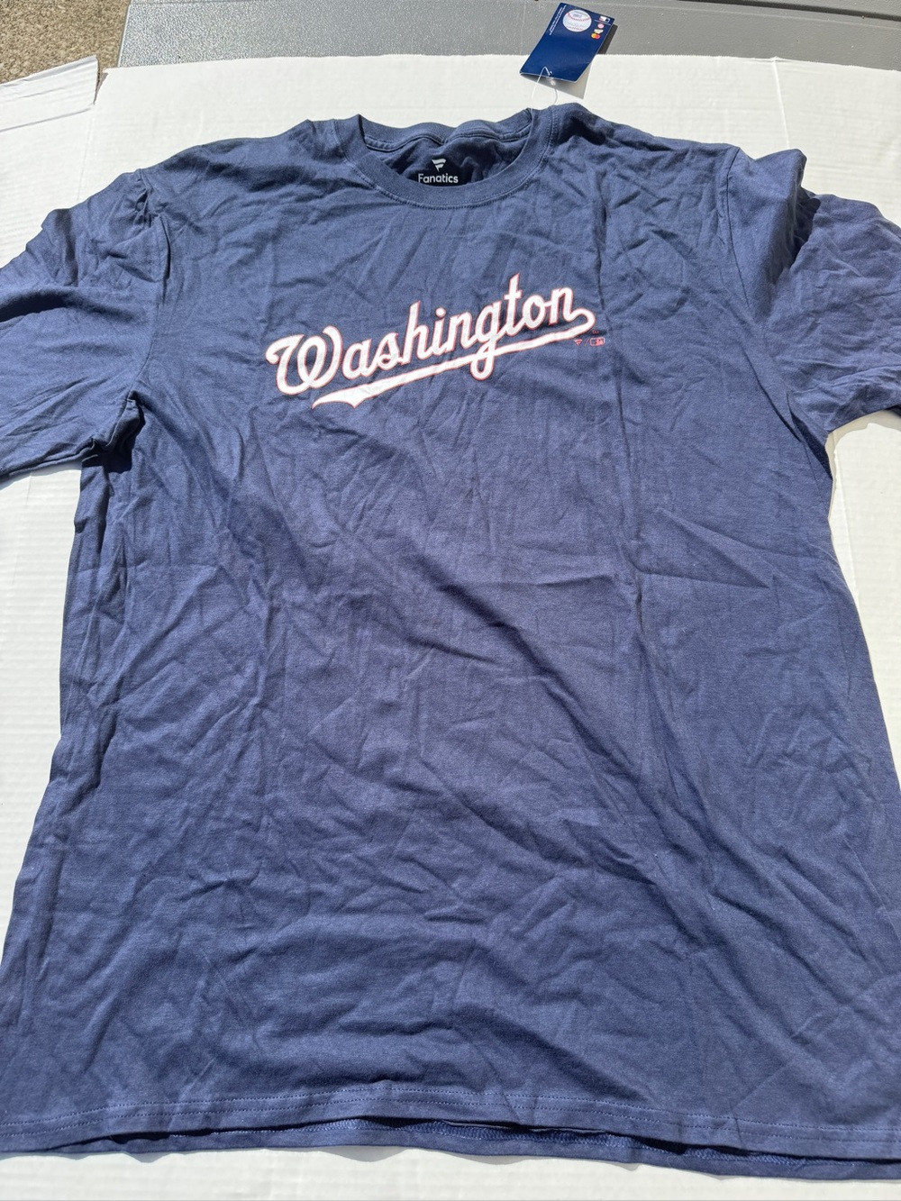 Nationals XL navy blue shirt, NEW
